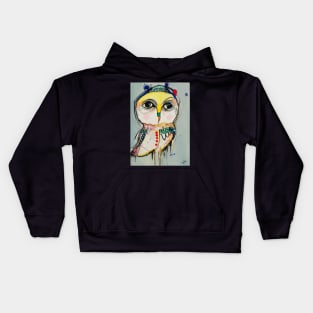 Whimsical owl, Kids Hoodie